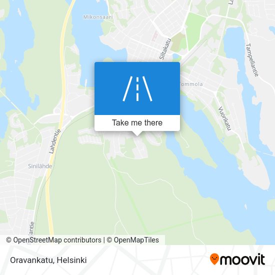 Oravankatu map