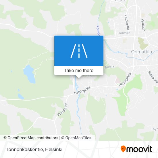 Tönnönkoskentie map