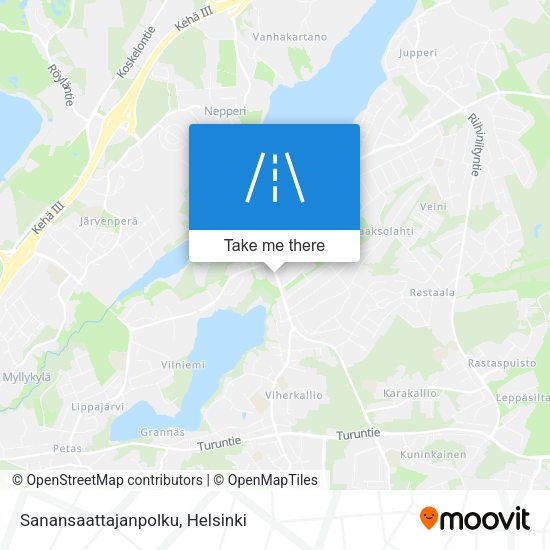 Sanansaattajanpolku map