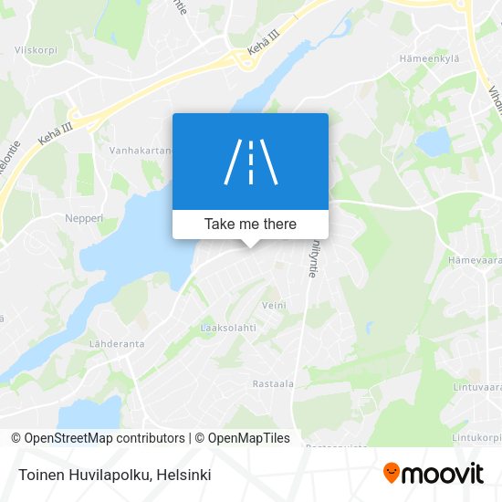 Toinen Huvilapolku map