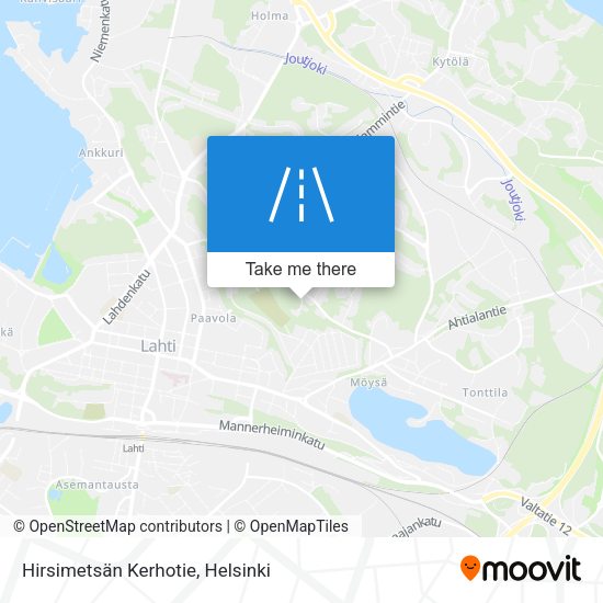 Hirsimetsän Kerhotie map