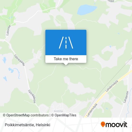 Poikkimetsäntie map