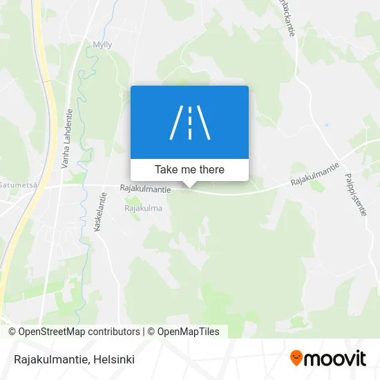 Rajakulmantie Road map