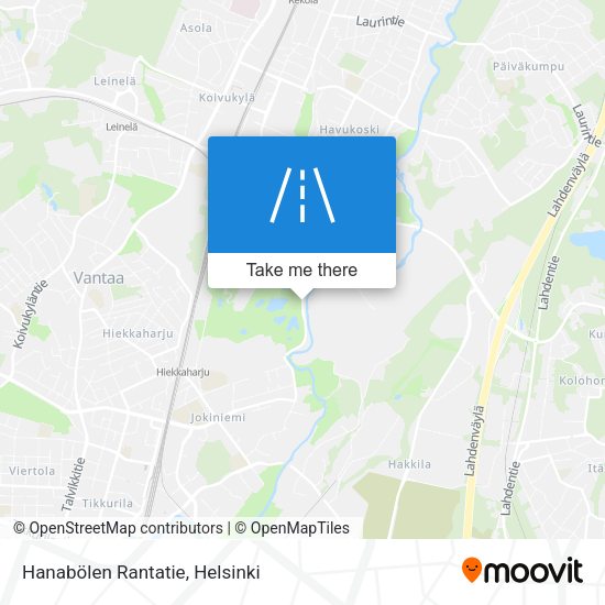 Hanabölen Rantatie map
