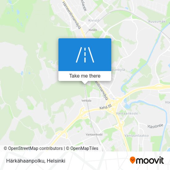 Härkähaanpolku map