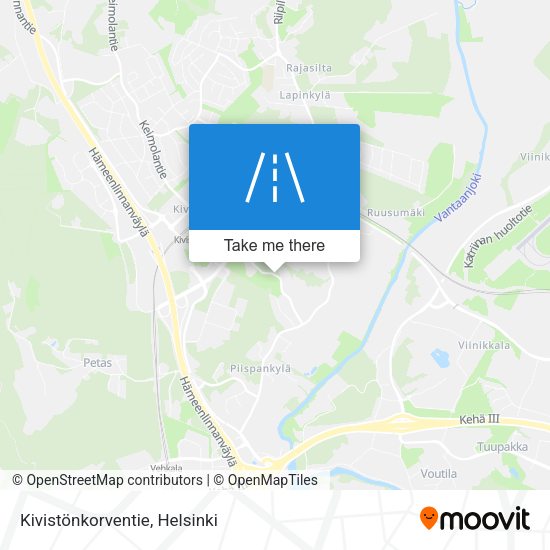 Kivistönkorventie map