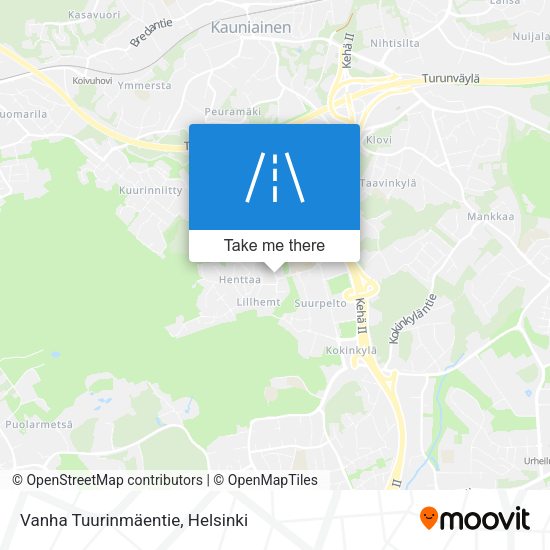 Vanha Tuurinmäentie map