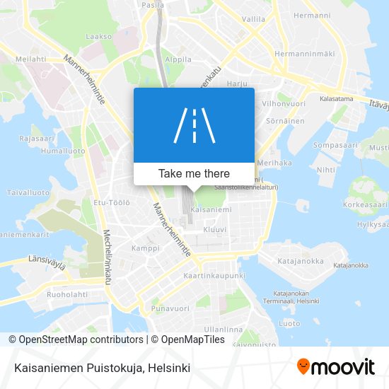 Kaisaniemen Puistokuja map