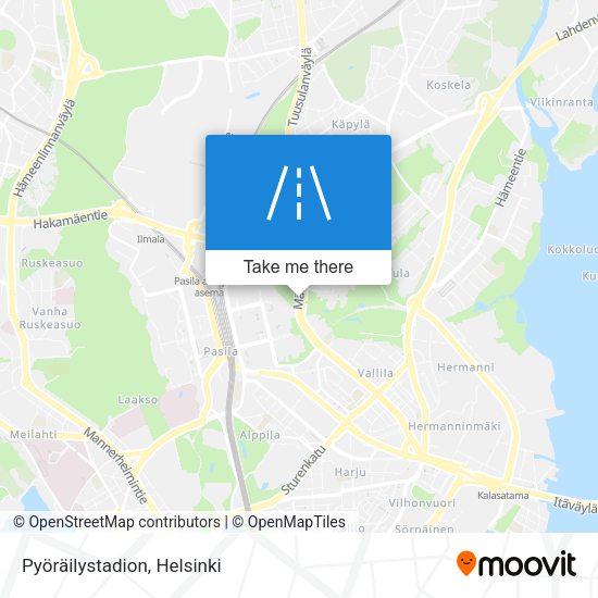 Pyöräilystadion map