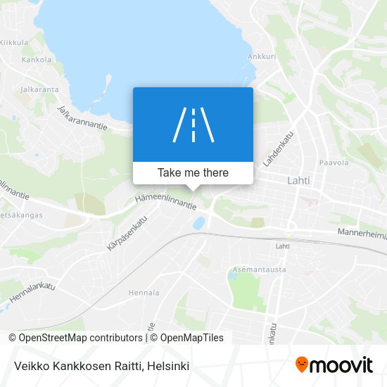 Veikko Kankkosen Raitti map