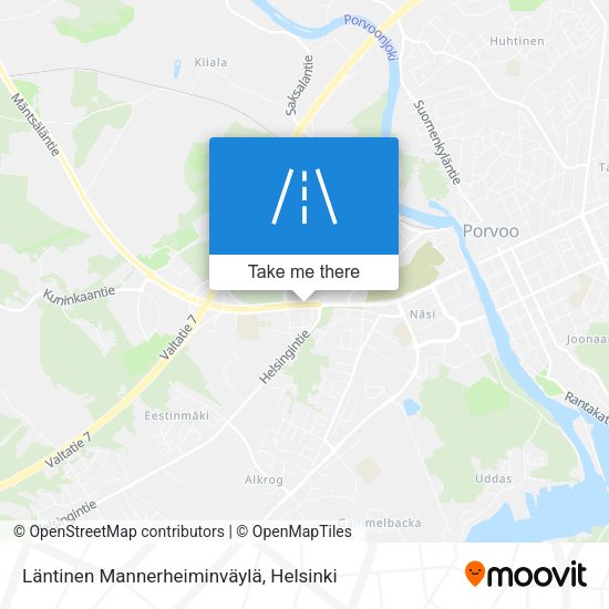 Läntinen Mannerheiminväylä map