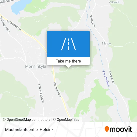 Mustanlähteentie map