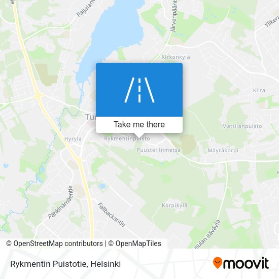 Rykmentin Puistotie map