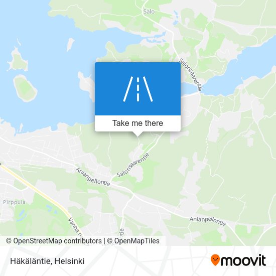 Häkäläntie map