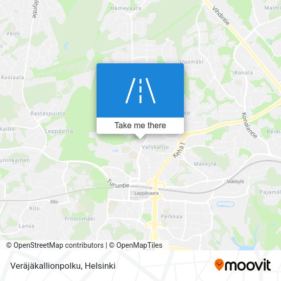 Veräjäkallionpolku map