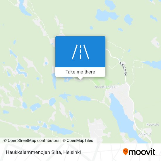 Haukkalammenojan Silta map