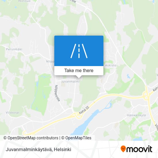 Juvanmalminkäytävä map