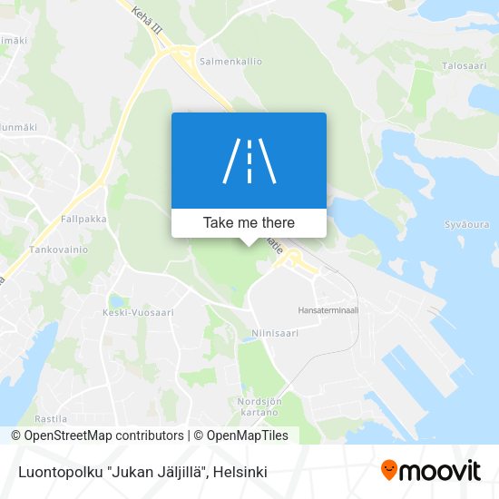 Luontopolku "Jukan Jäljillä" map