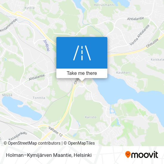 Holman–Kymijärven Maantie map