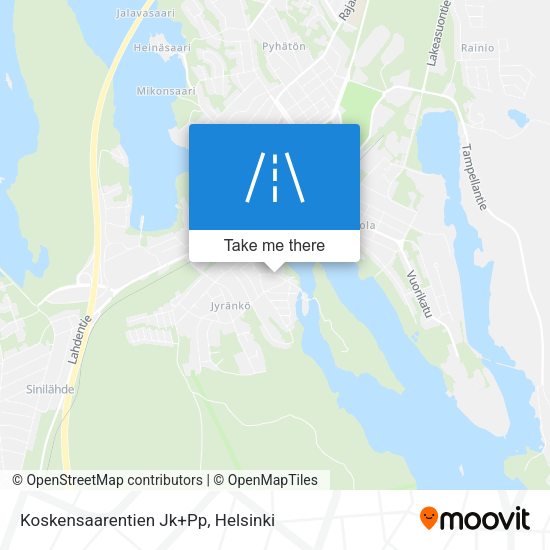 Koskensaarentien Jk+Pp map