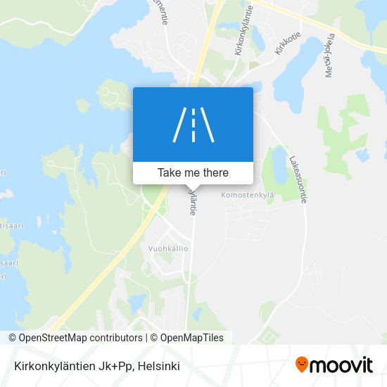 Kirkonkyläntien Jk+Pp map