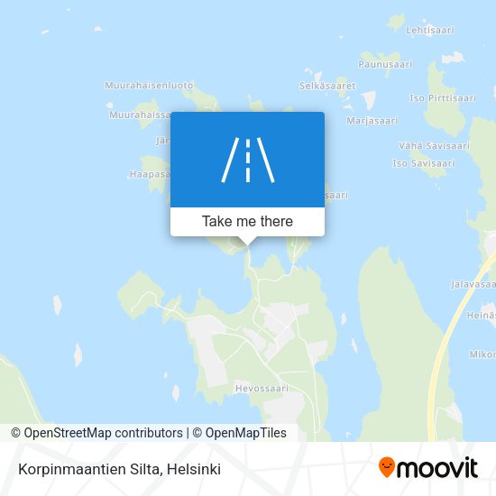 Korpinmaantien Silta map