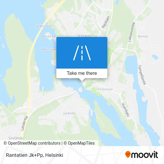 Rantatie Pedestrian and Bike Path map