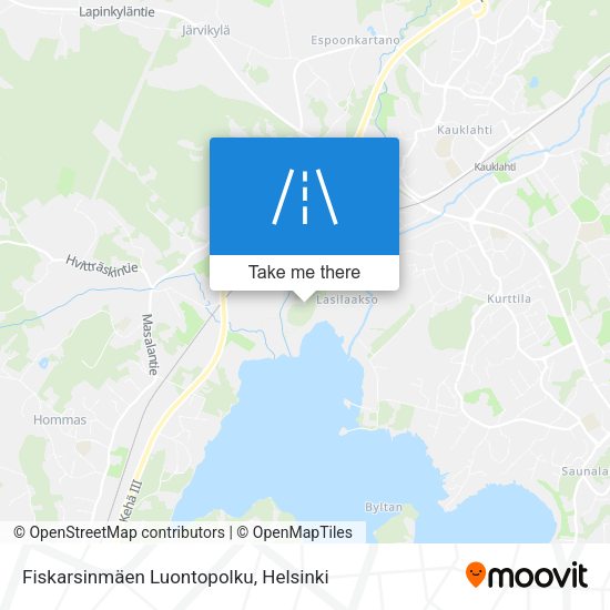 Fiskarsinmäen Luontopolku map