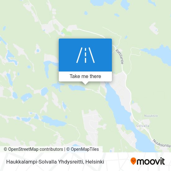 Haukkalampi-Solvalla Yhdysreitti map