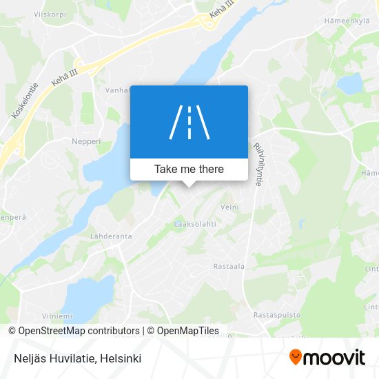 Neljäs Huvilatie map