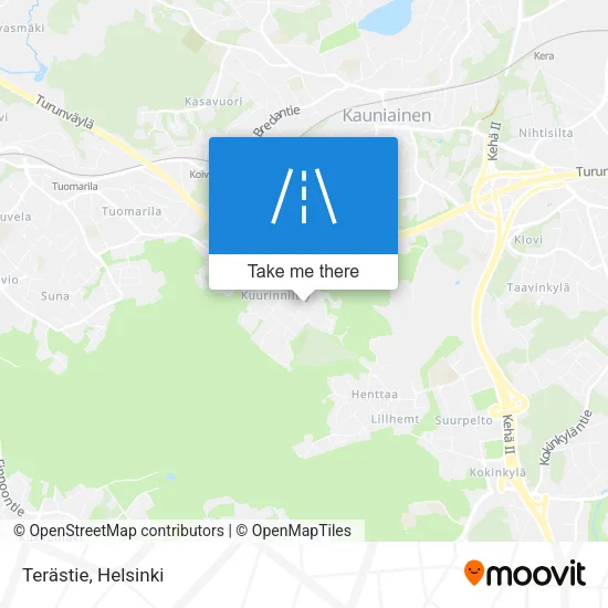 Terästie map