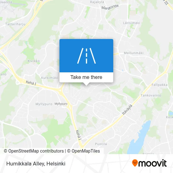 Humikkala Alley map