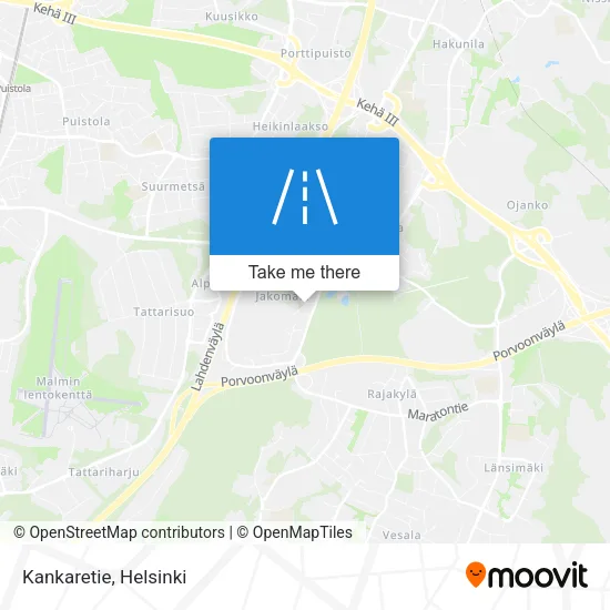 Kankaretie map