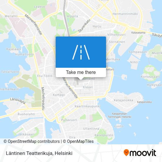 Läntinen Teatterikuja map