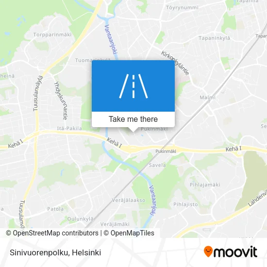 Sinivuorenpolku map