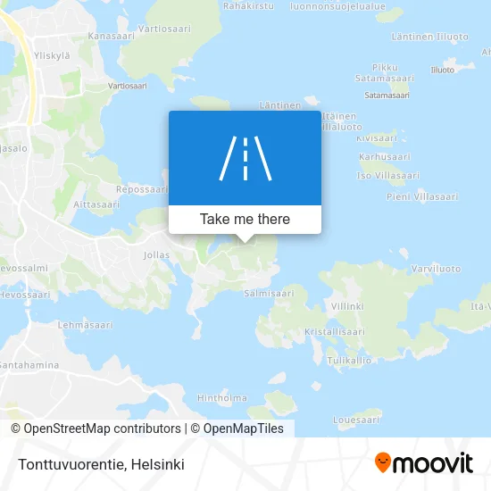 Tonttuvuorentie map