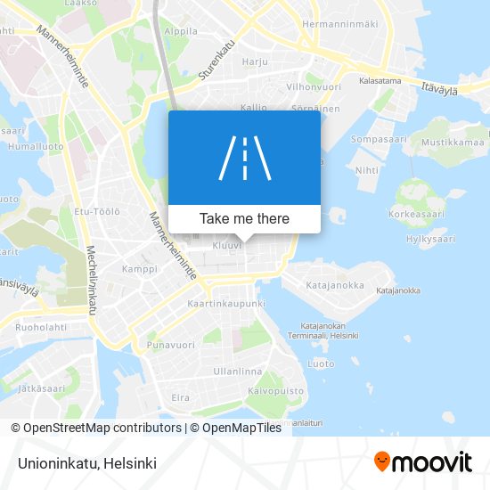 Unioninkatu map