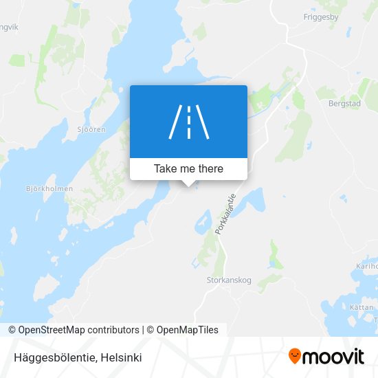 Häggesbölentie map