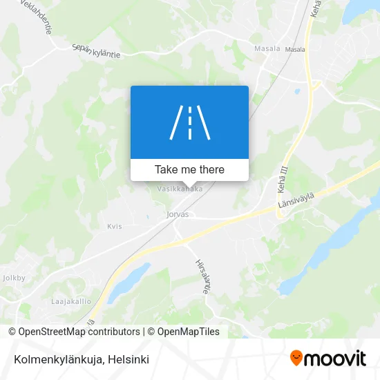 Kolmenkylänkuja map