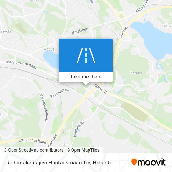 Radanrakentajien Hautausmaan Tie map