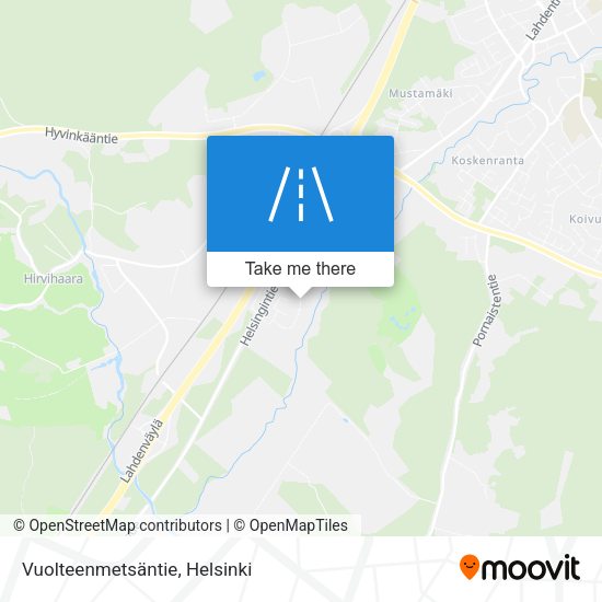 Vuolteenmetsäntie map
