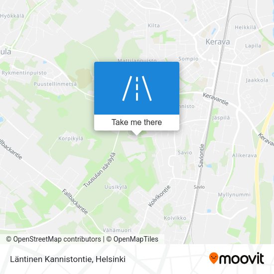 Läntinen Kannistontie map