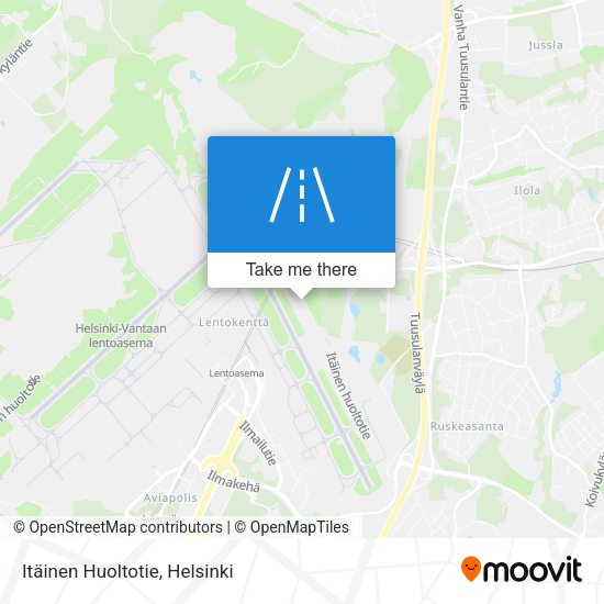 Itäinen Huoltotie map