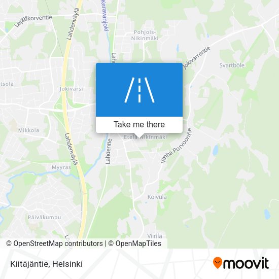 Kiitäjäntie map