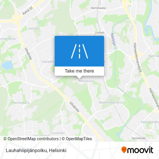 Lauhahiipijänpolku map