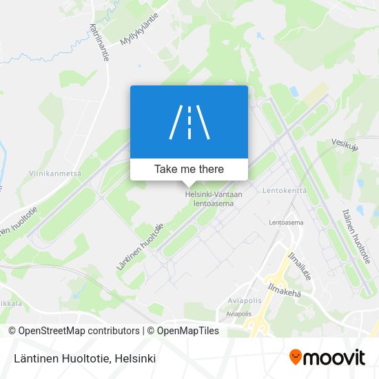 Läntinen Huoltotie map