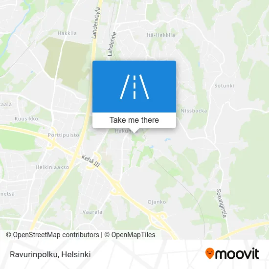 Ravurinpolku Path map