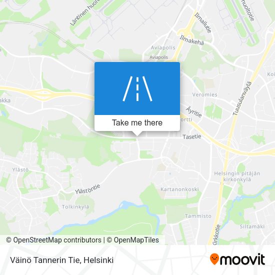 Väinö Tannerin Tie map