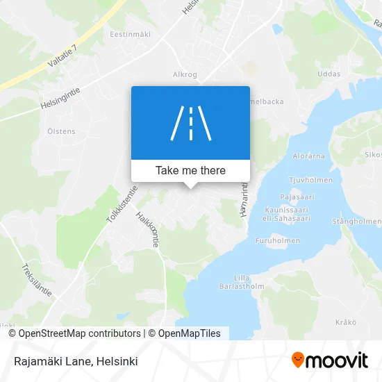 Rajamäki Lane map