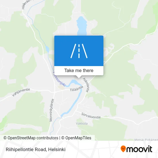 Riihipellontie Road map